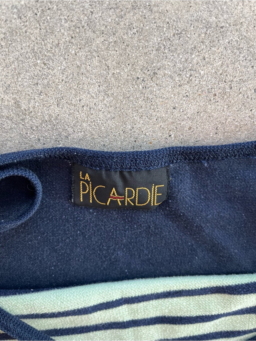 Vintage La Picardie Navy and Mint stripped sundress. Size M - Picture 5 of 6